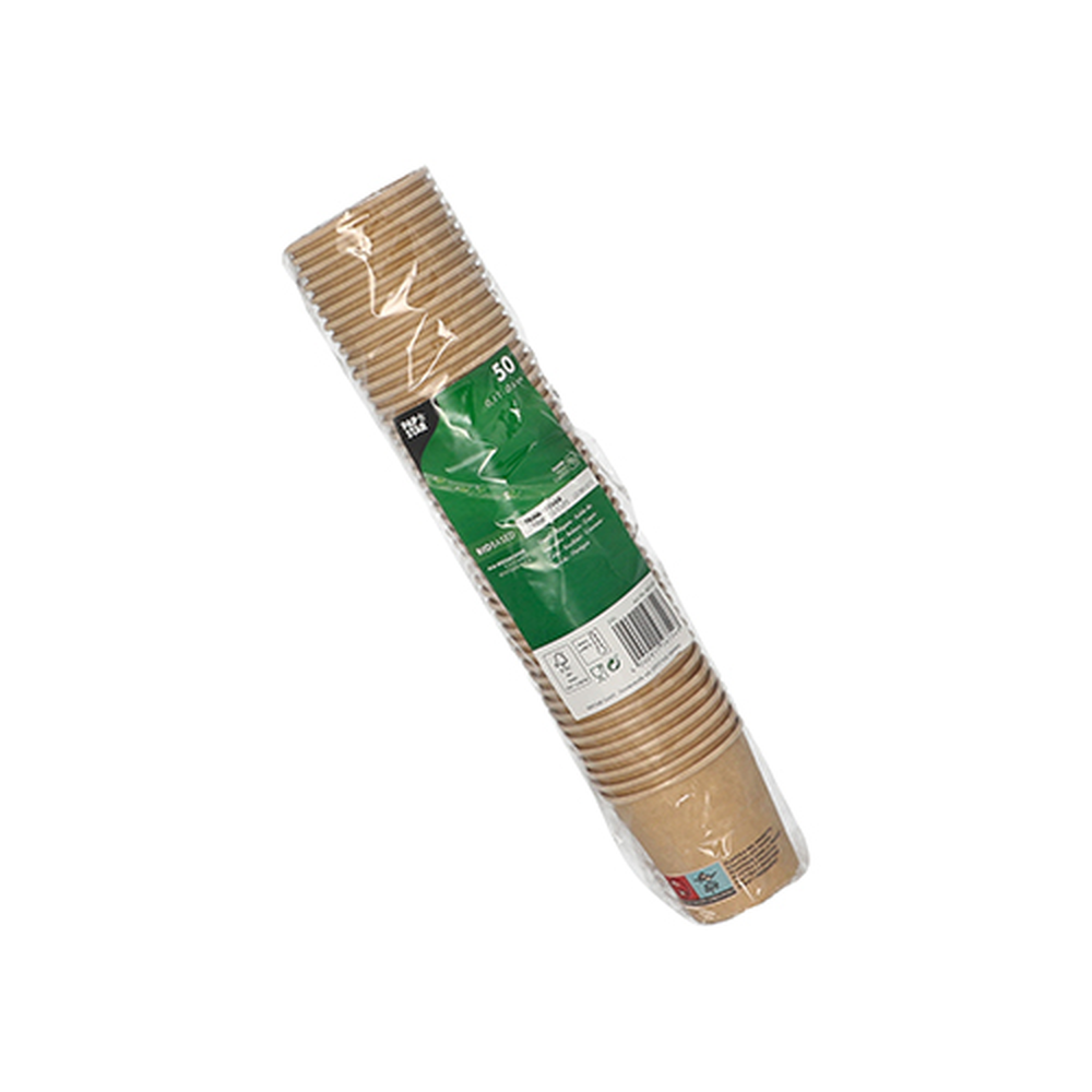 Papstar Trinkbecher, Pappe 0,1 l Ø 6 cm · 6 cm braun