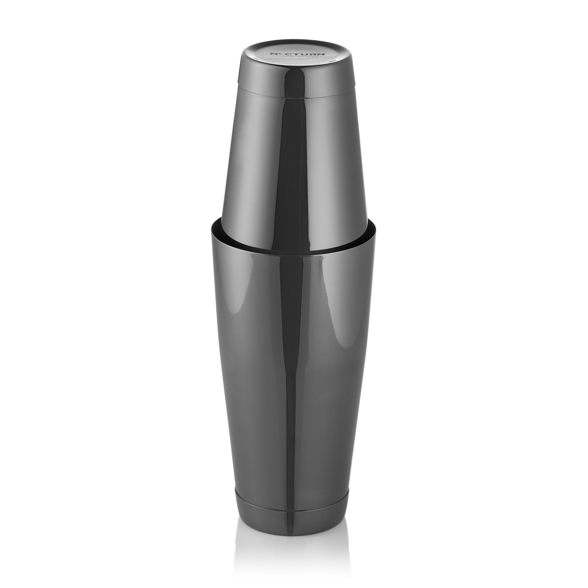 WAS Shaker Tin Tin NOCTURN, 0,8 ltr., Ø 9 cm, gun metal, Chromnickelstahl 18/8