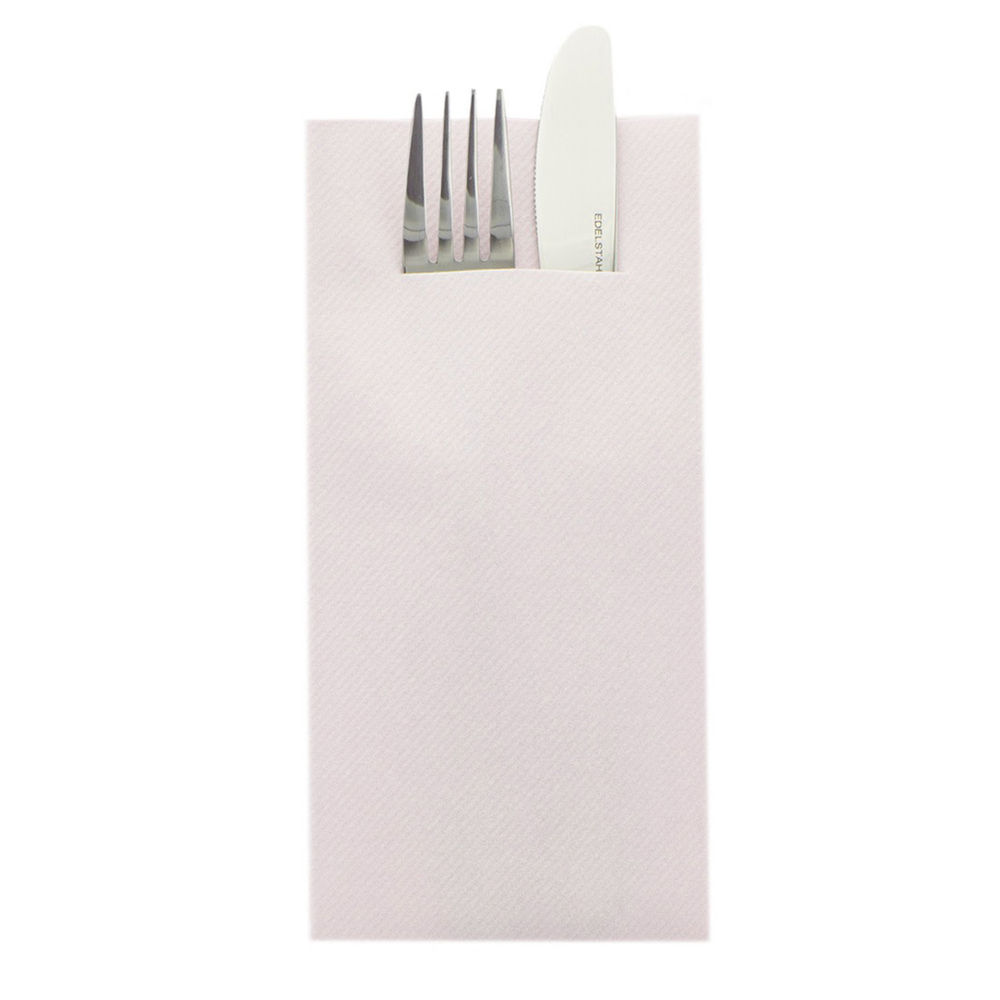 Mank Pocket-Napkins Basic hellrosa 40 x 40 cm 1/8 Falz
