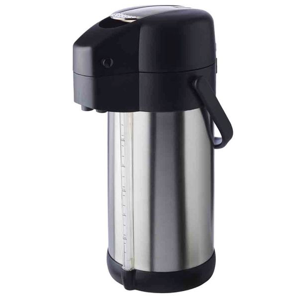 APS Pump-Isolierkanne -PREMIUM- Ø 15 cm, H: 37 cm, 3 Liter , 18/8 Edelstahl, Pol