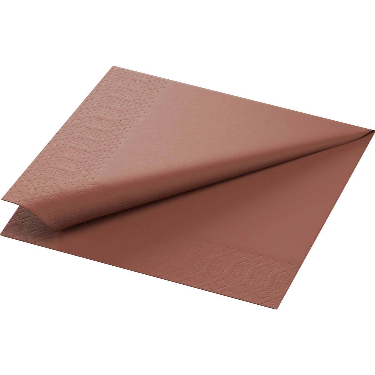 Duni Zelltuchservietten 33 x 33 cm 3-lagig 1/4 Falz chestnut