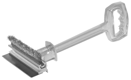 Contacto Kombi-Grillreiniger, Aluminium mit Bürste und Klinge