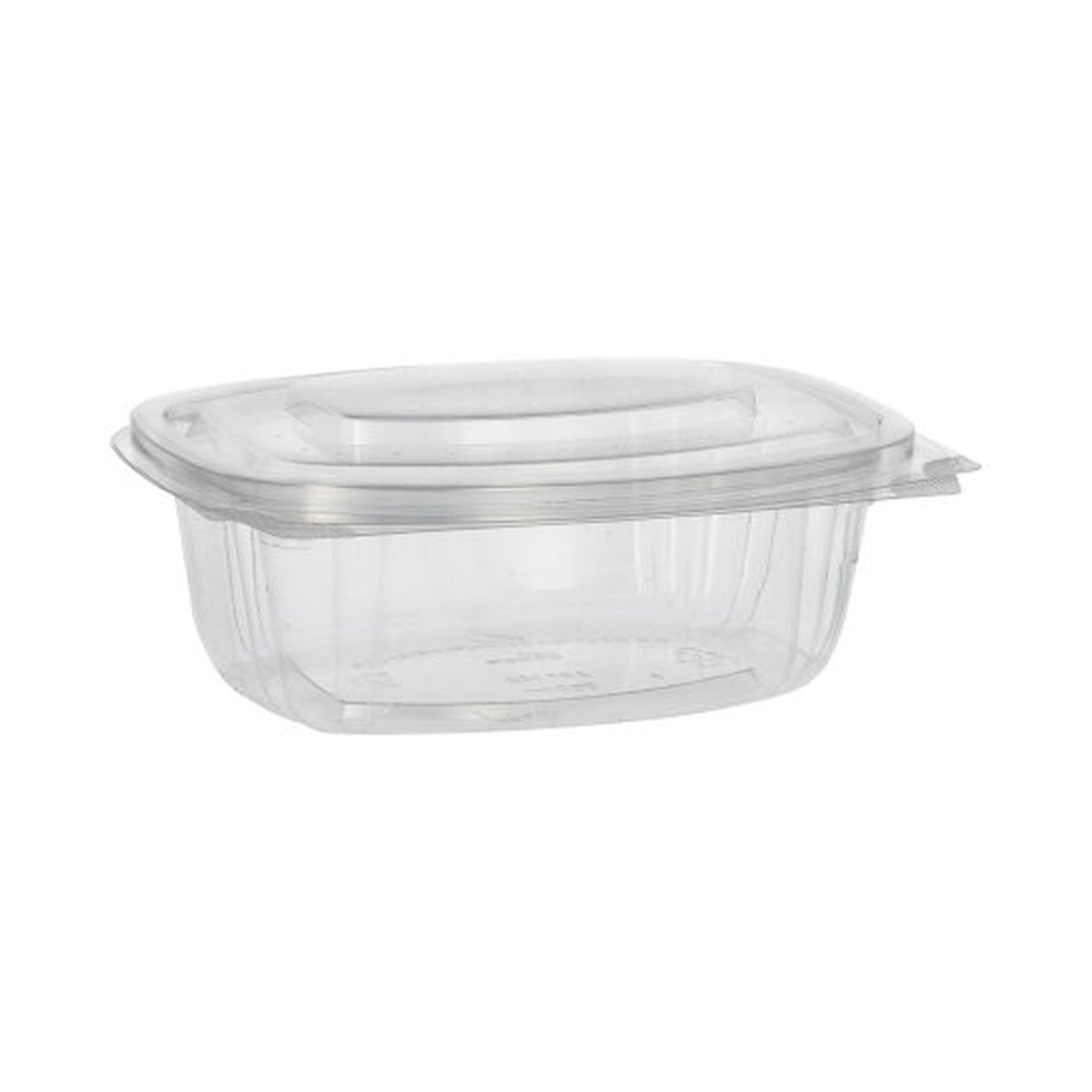 PAPSTAR Feinkost- und Salatschalen mit Klappdeckeln, PLA pure 500 ml 6,4 cm