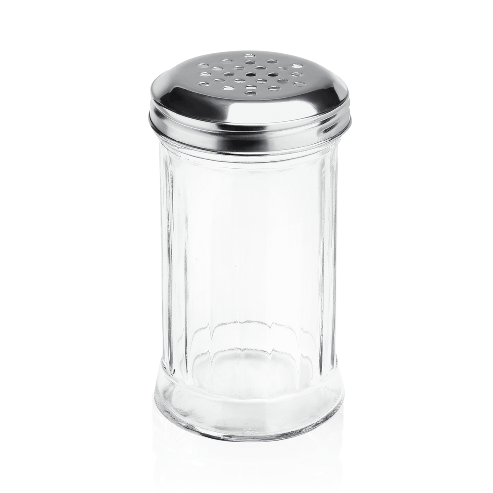 WAS Streuer Set, Ø 7,5 cm, Höhe 13,5 cm, Set á 6 Stück, Glas, Edelstahl