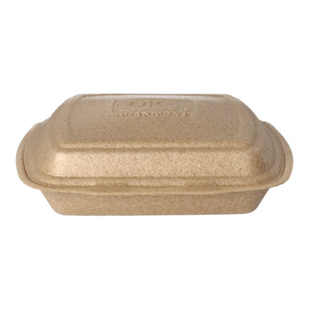 Papstar Menüboxen mit Klappdeckel, XPP 3-geteilt 7 cm x 20,5 cm x 24 cm beige