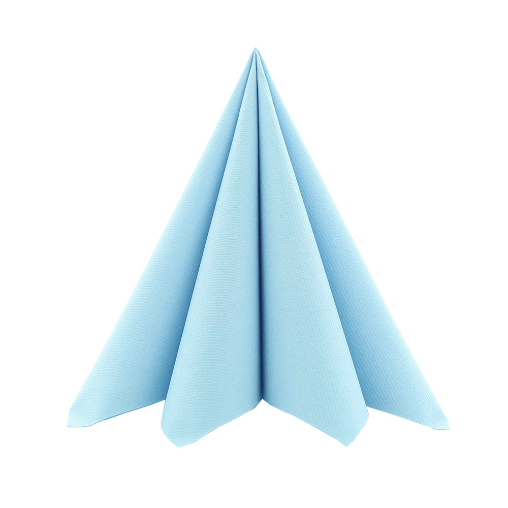 Mank Serviette Basic hellblau 40 x 40 cm 1/4 Falz