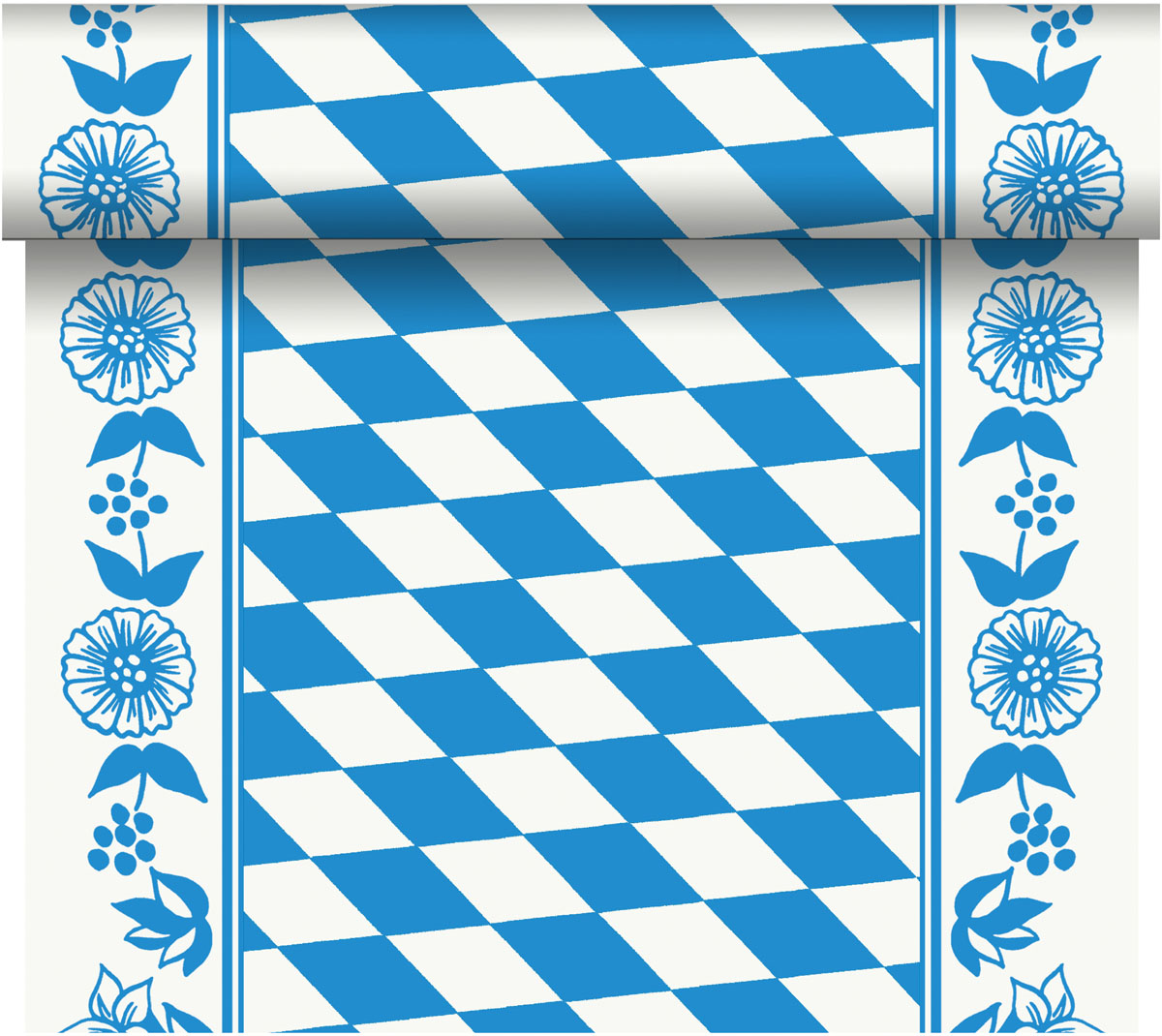 Duni Dunicel-Tischläufer Tête-à-Tête 24 m x 0,4 m (20 Abschnitte) Bayer. Raute