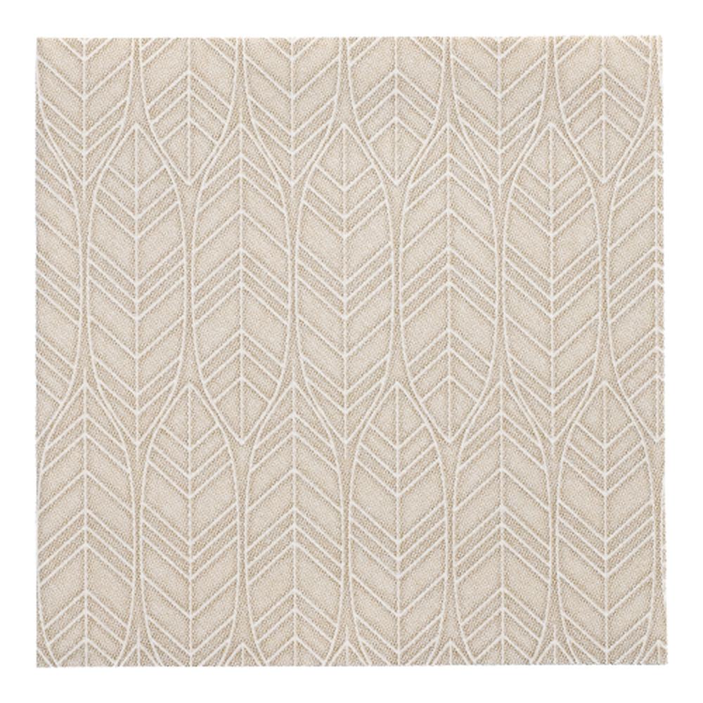 Papstar Servietten "ROYAL Collection" 1/4-Falz 40 cm x 40 cm sand "Leaves"