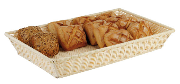 APS GN 1/1 Buffet-Korb 53 x 32,5 cm, H: 8 cm , Polypropylen, beige