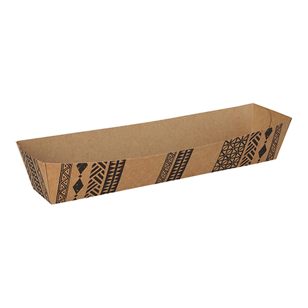 Papstar Snacktrays, Pappe 3,5 cm x 3,3 cm x 18,5 cm braun "Maori"