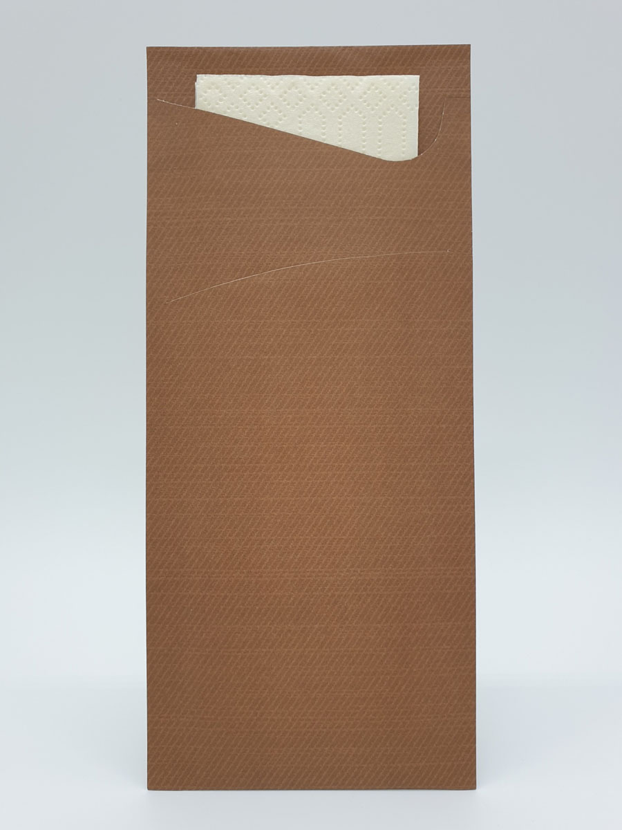 Duni Sacchetto Zelltuch 190 x 85 mm chestnut/cream
