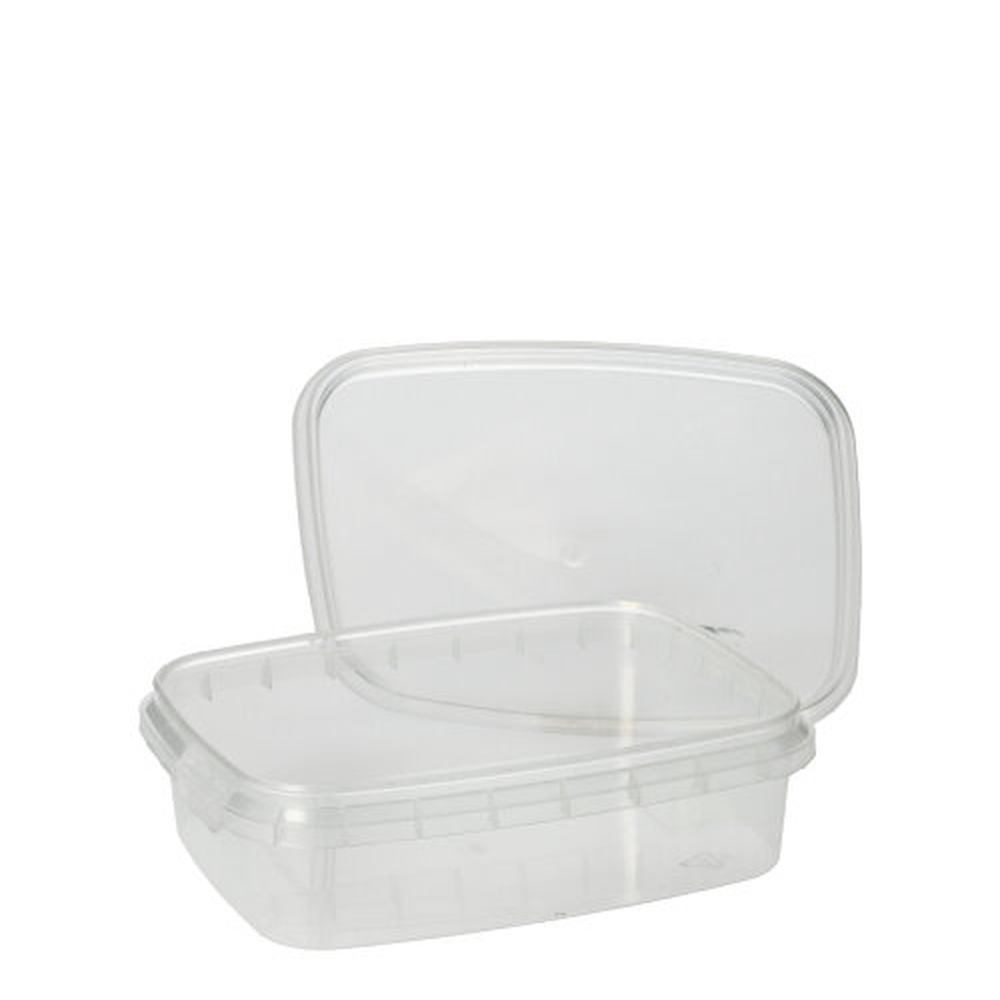 PAPSTAR Feinkostbecher, PP eckig 150 ml 2,9 cm x 8,6 cm x 10,9 cm transparent