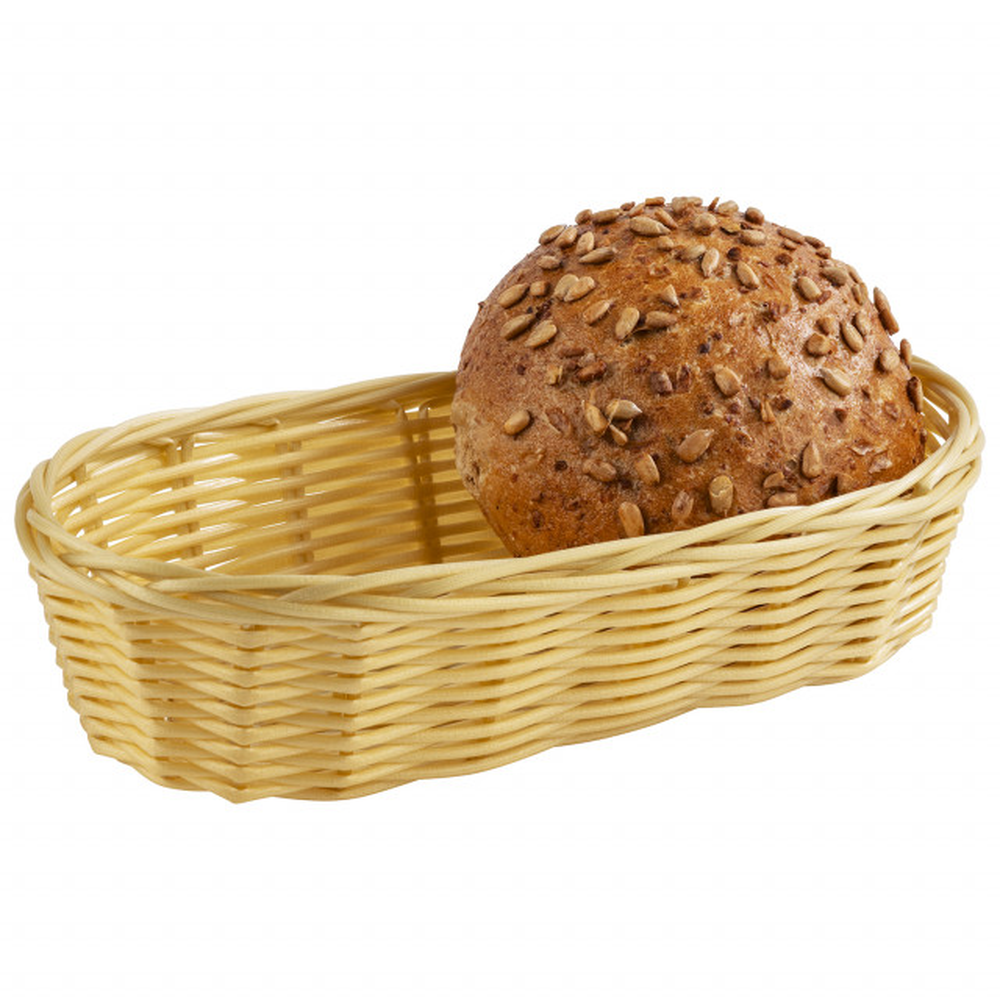 APS Brot- und Obstkorb, oval 21 x 10 cm, H: 6 cm , Polypropylen, beige