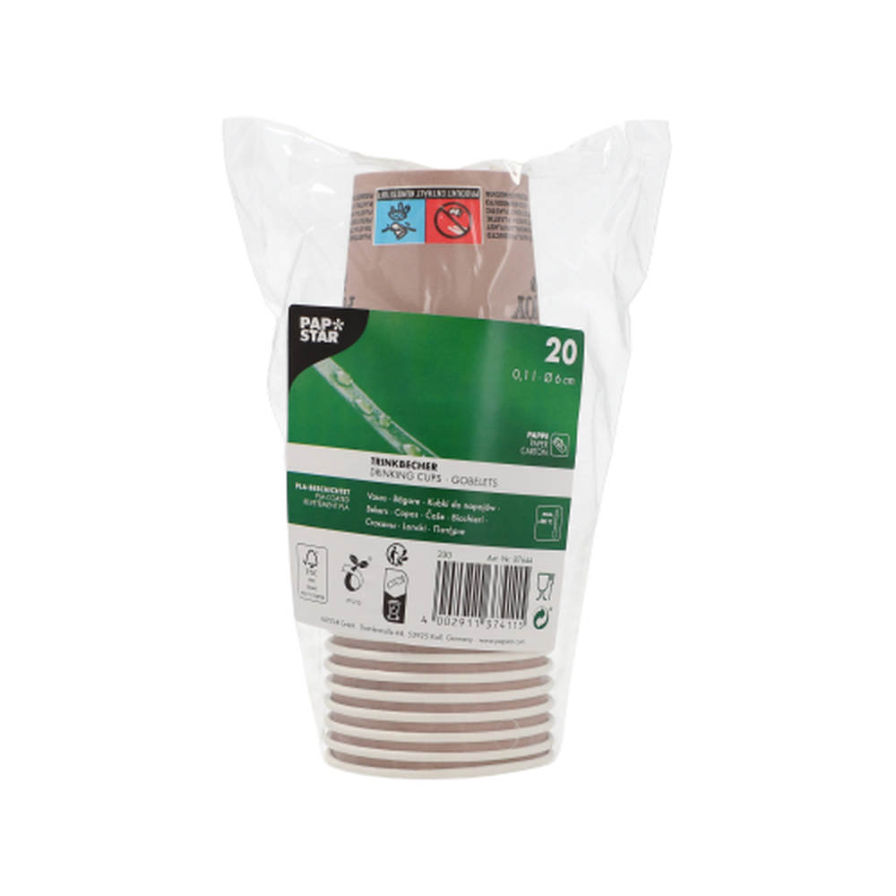 Papstar Trinkbecher, Pappe 0,1 l Ø 6,3 cm · 6 cm lila "Pure Joy"