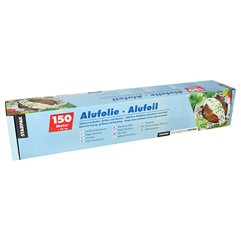 Papstar Alufolie 150 m x 45 cm in Faltschachtel