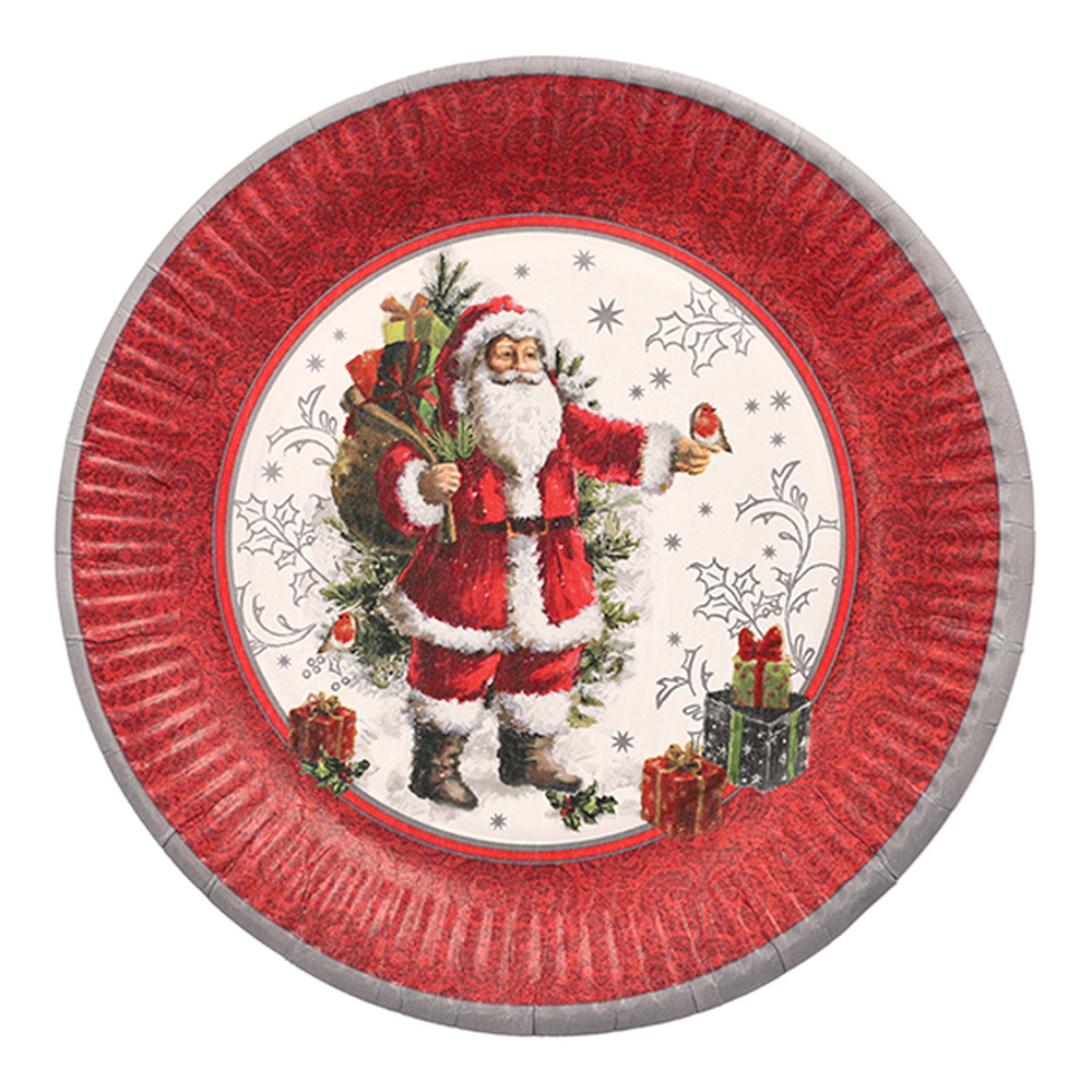 Papstar Teller, Pappe rund Ø 23 cm "HoHoHo"