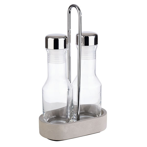 APS Essig- und Öl-Menage -ELEMENT- 14 x 8 cm, H: 25 cm