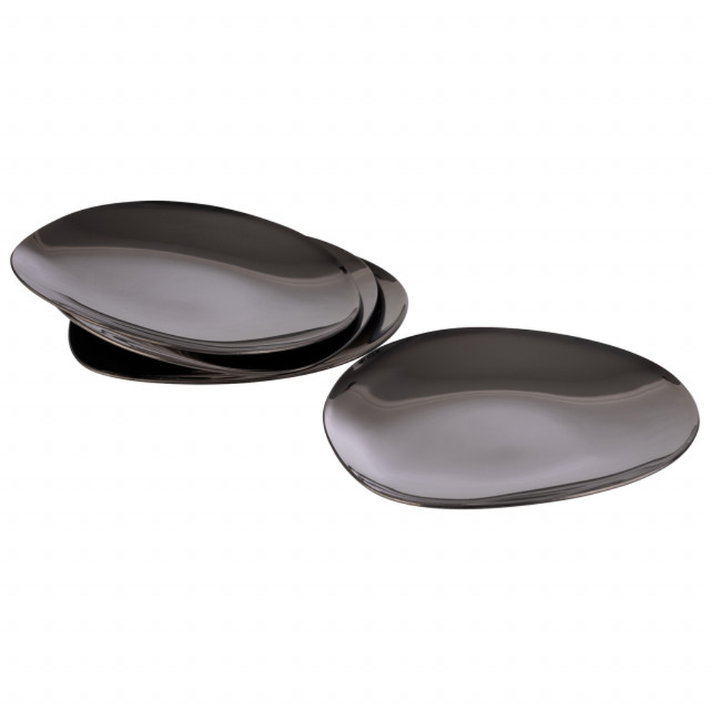 APS Teller, 4er Set -PEBBLES- 9 x 9 cm, H: 1 cm