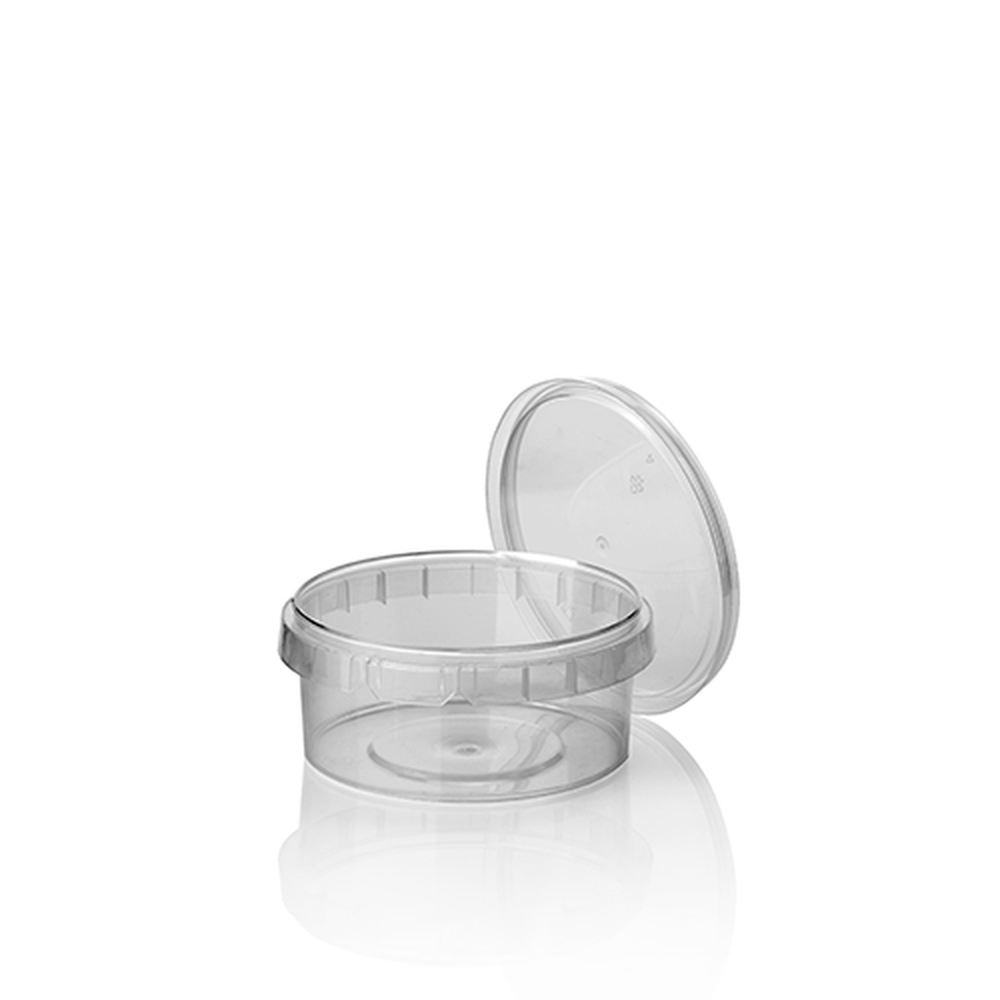 PAPSTAR Feinkostbecher, PP 240 ml Ø 9,5 cm · 5,6 cm transparent mit Originali