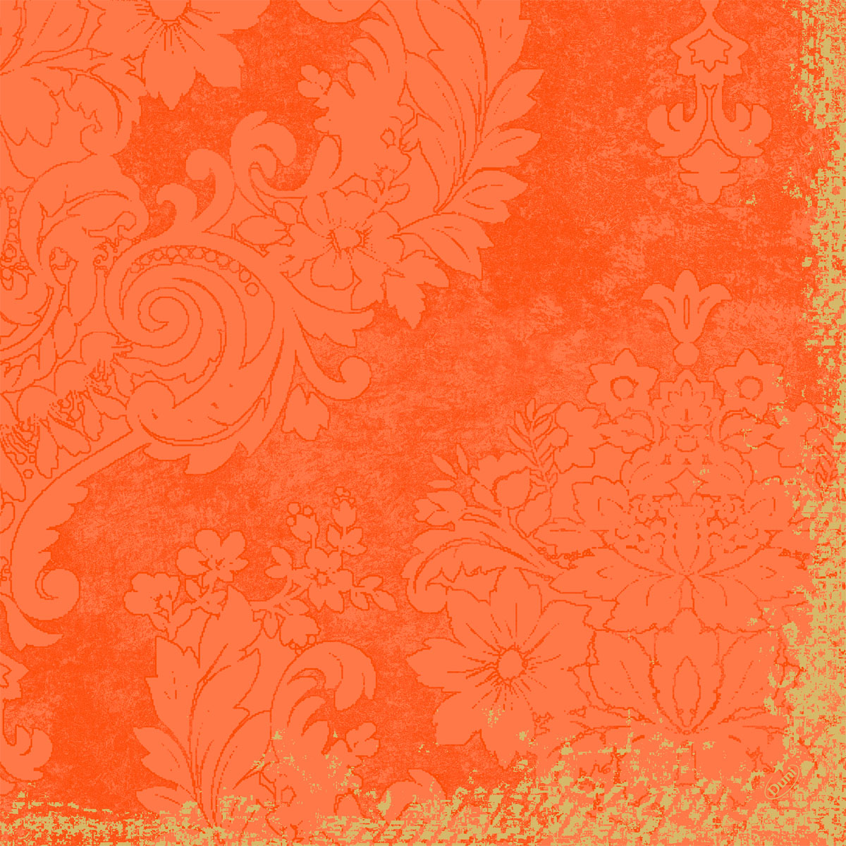 Duni Klassikservietten 40 x 40 cm 4-lagig, geprägt 1/4 Falz Royal Sun Orange