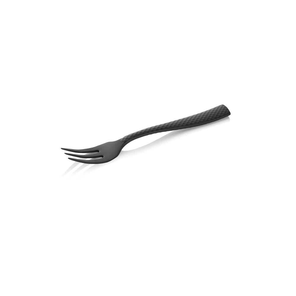 WAS Kuchengabel ONYX SHADOW, 14,5cm, strukturierte Oberfläche, PVD-Beschichtung 