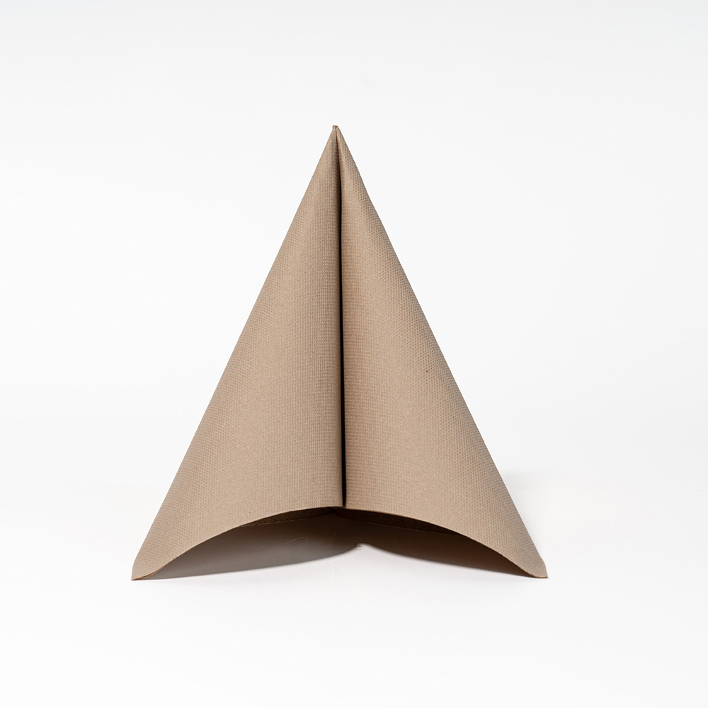 Mank Serviette Basic beige grey 40 x 40 cm 1/4 Falz