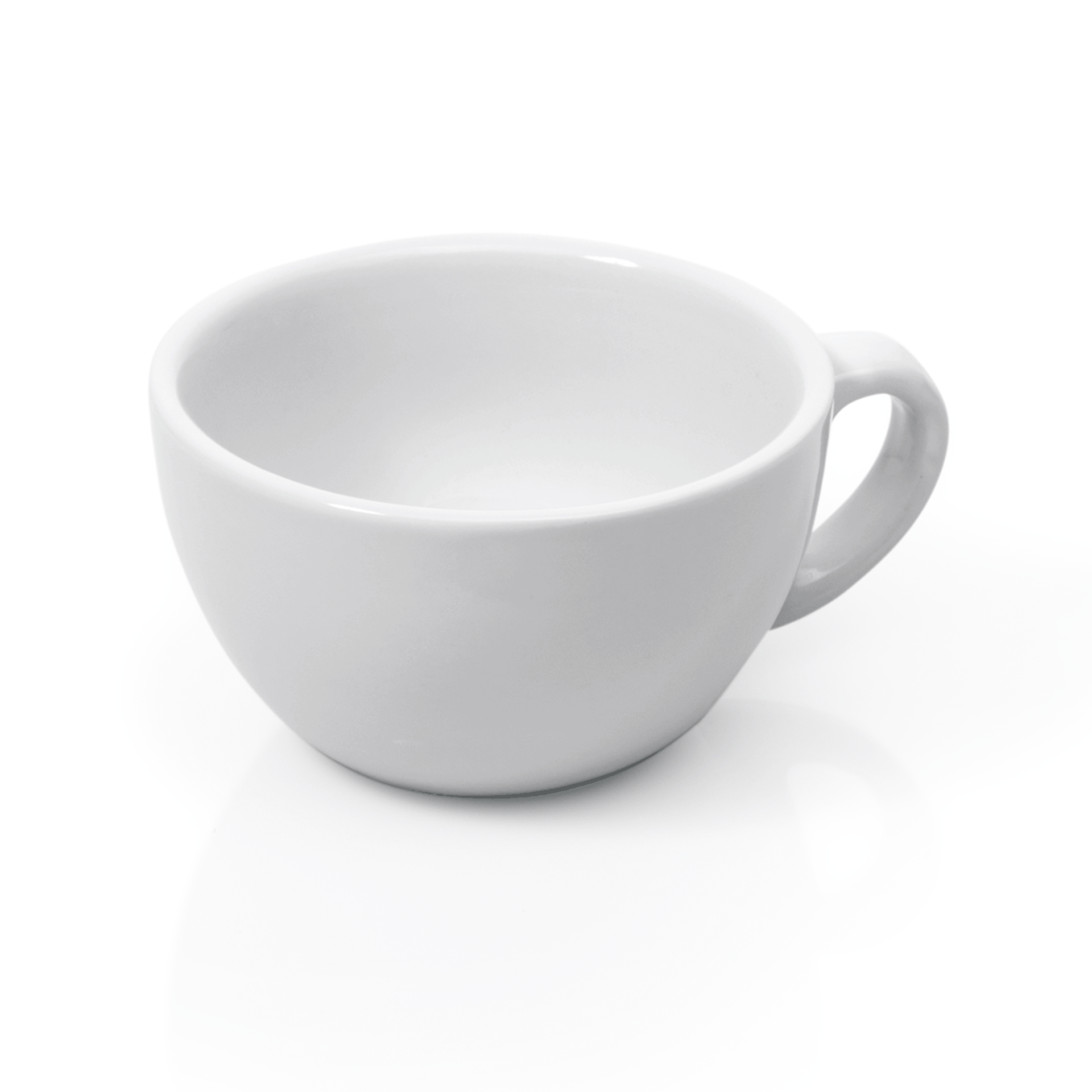 WAS Cappuccino Obertasse Set ITALIA WHITE, 200 ml, Set á 6 Stück, Porzellan