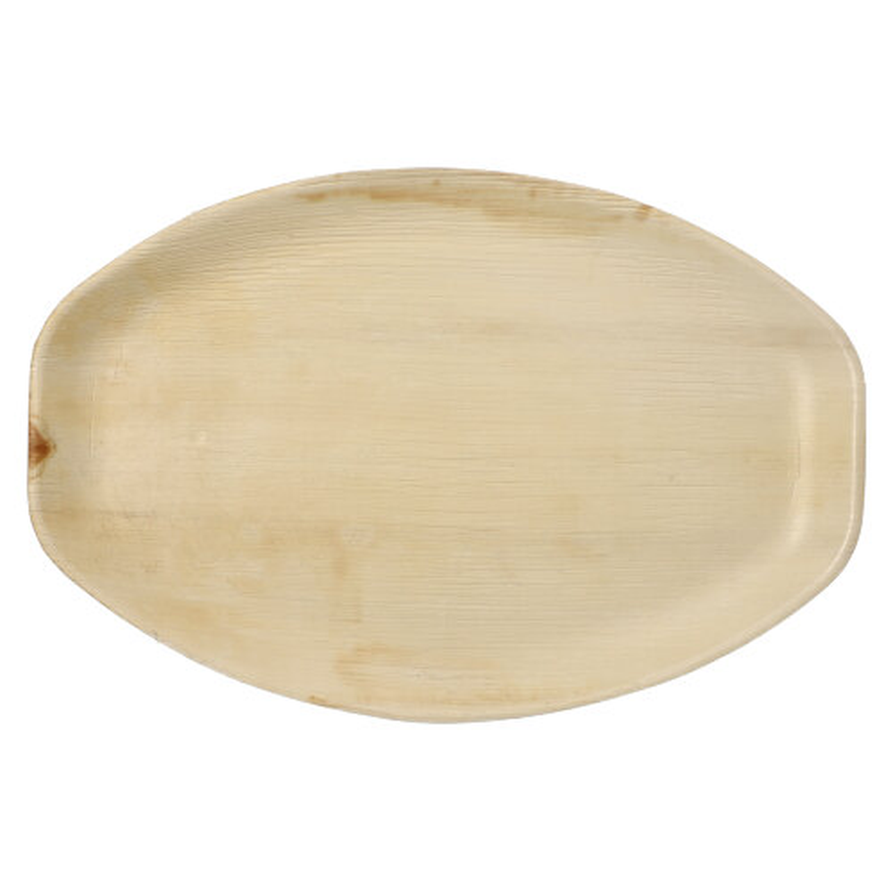 Papstar Tabletts, Palmblatt "pure" oval 3 cm x 43 cm x 29 cm natur