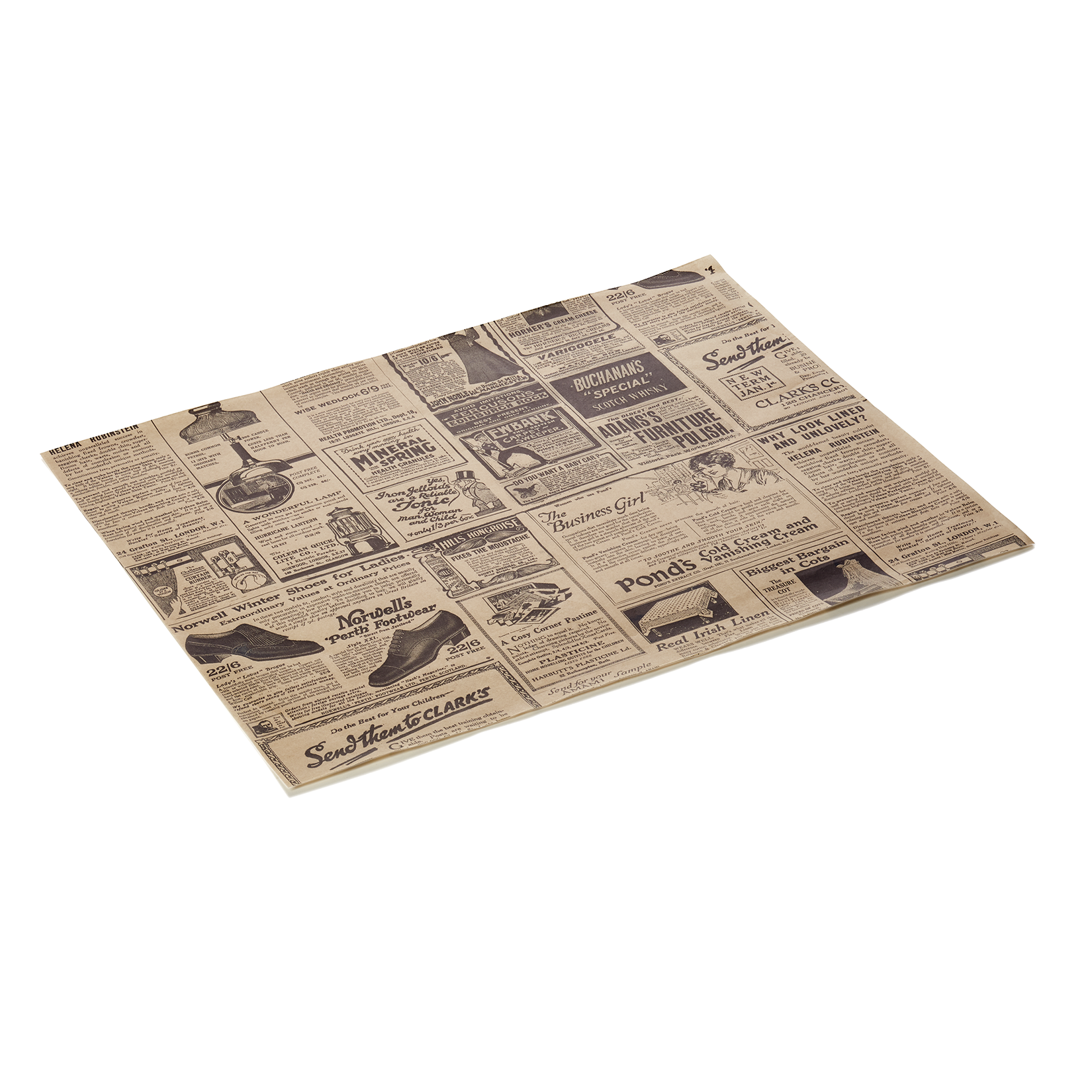 WAS Burgerpapier Times Brown Set WRAP & GO, 28 x 34 cm, Set á 1000 Stück, Fettpa