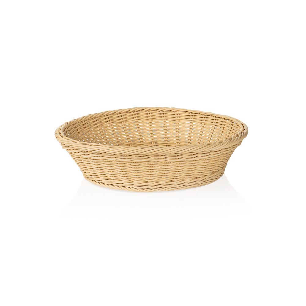 WAS Korb WEAVER PRO Systemkörbe, Ø 37 cm, Höhe 9 cm, hellbeige, Polypropylen
