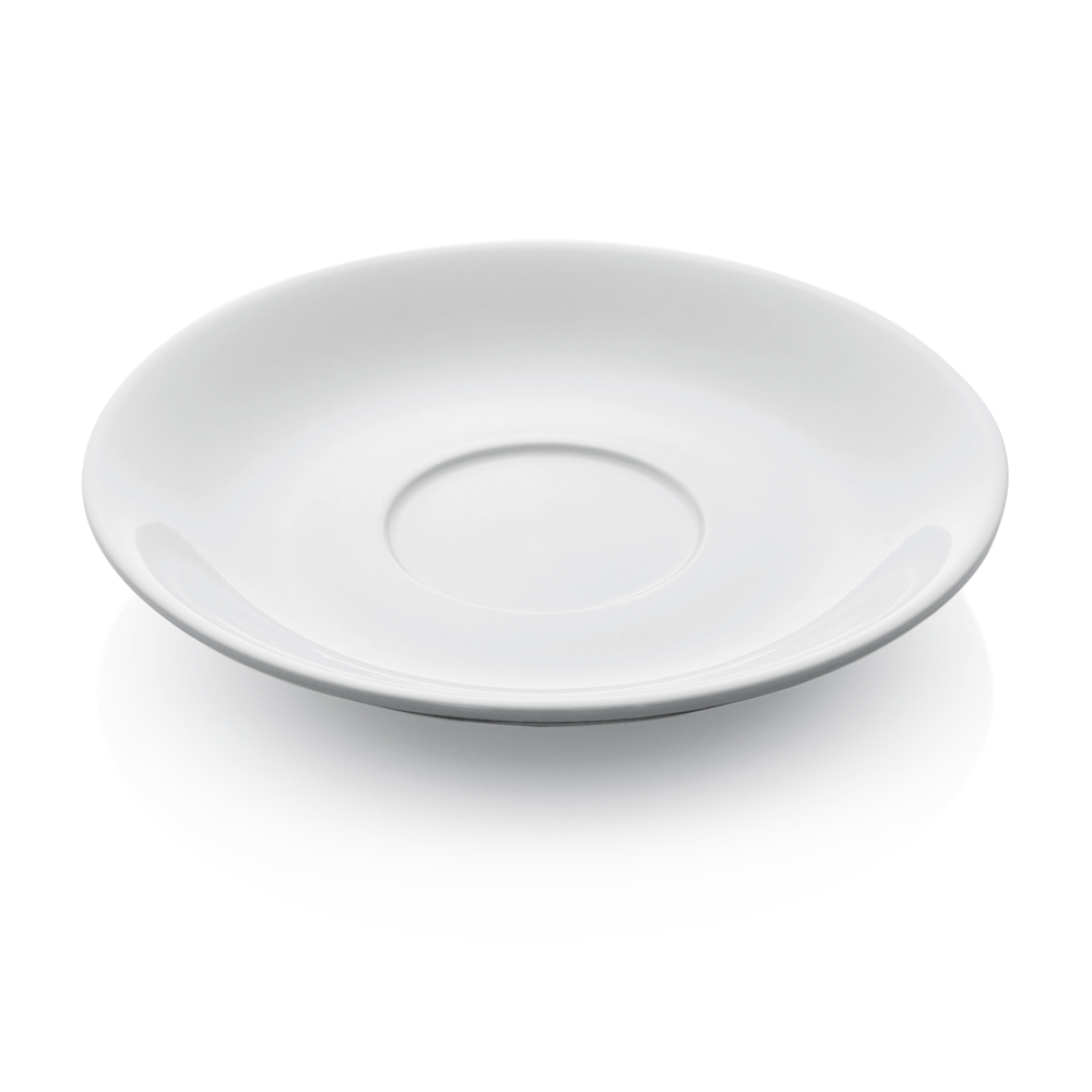 WAS Caffè Latte Untertasse Set ITALIA WHITE für 4999 035, Set á 6 Stück, Porzell