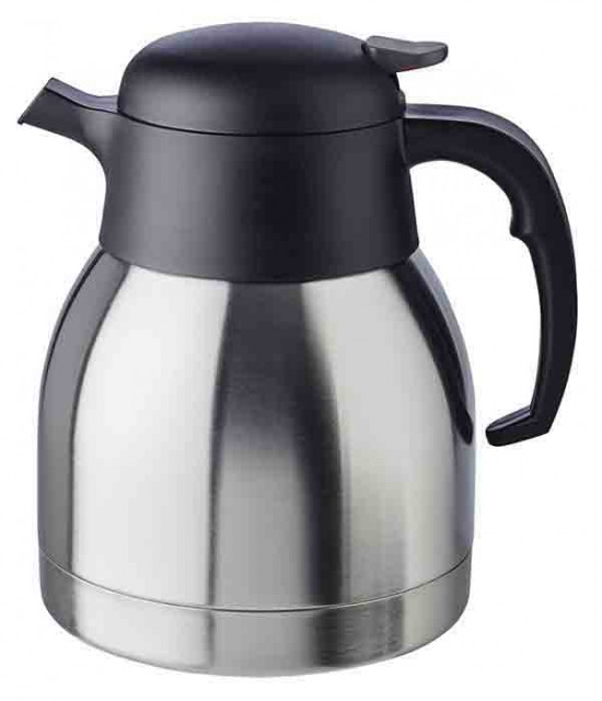 APS Isolierkanne -CLASSIC- Ø 14 cm, H: 19 cm, 1 Liter , Edelstahl, Polypropylen