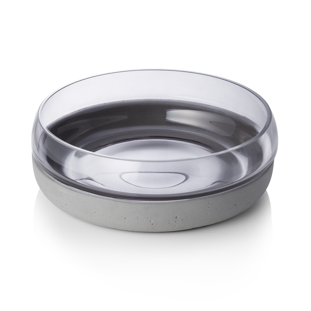 WAS Fusion Bowl, Ø 22 cm, Höhe 8 cm, Beton, Glas