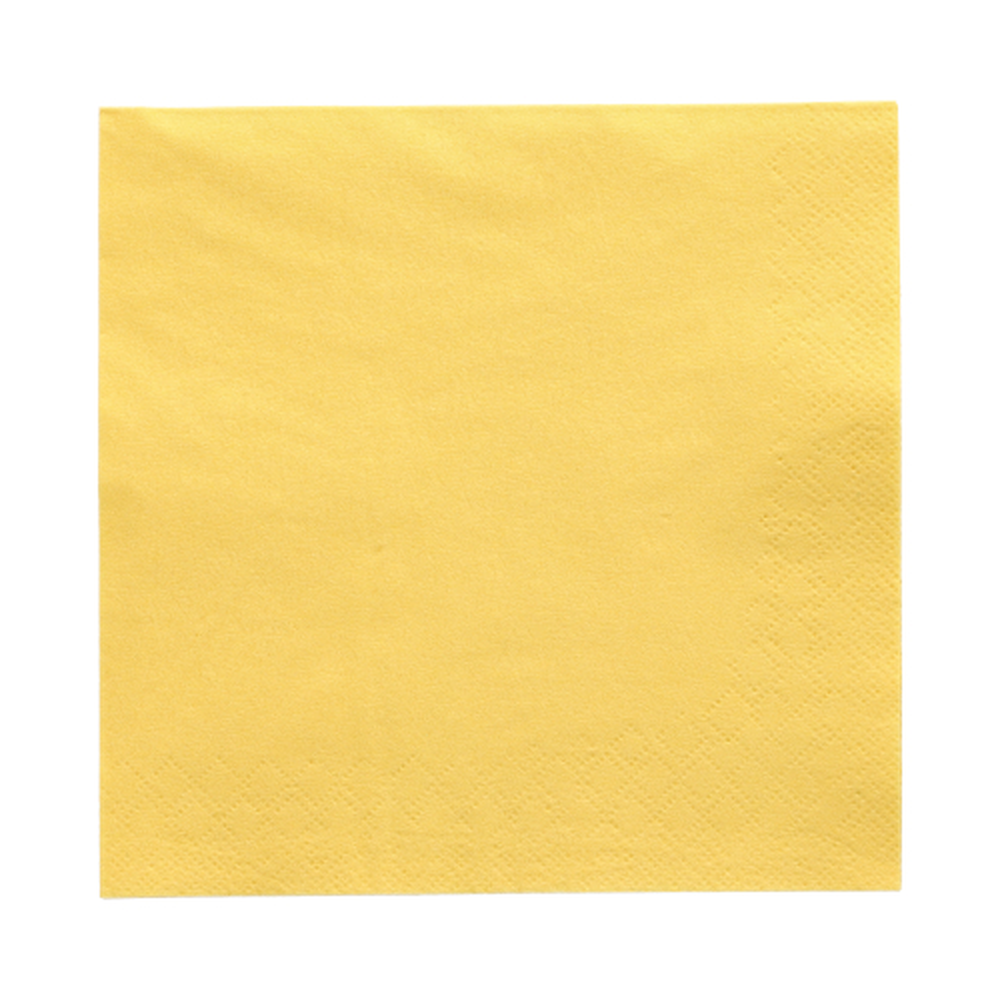 Papstar Servietten, 3-lagig 1/4-Falz 33 cm x 33 cm gelb