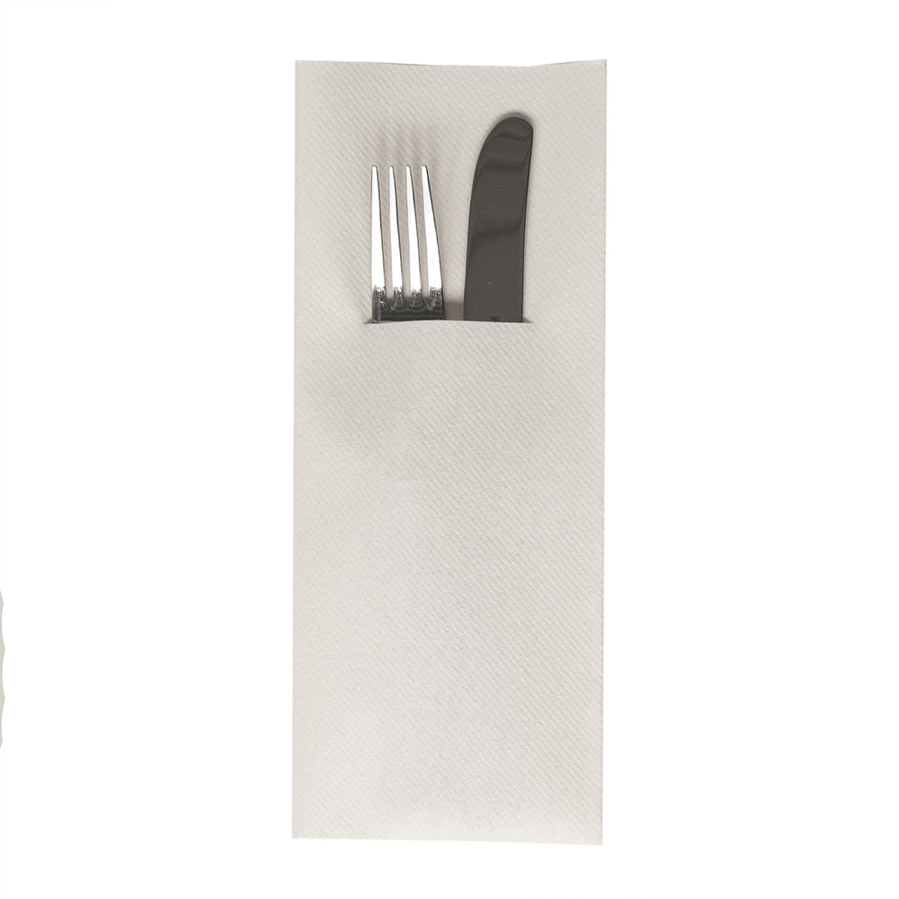 Mank Pocket-Napkins Basic pebble stone 40 x 33 cm 1/8 Falz