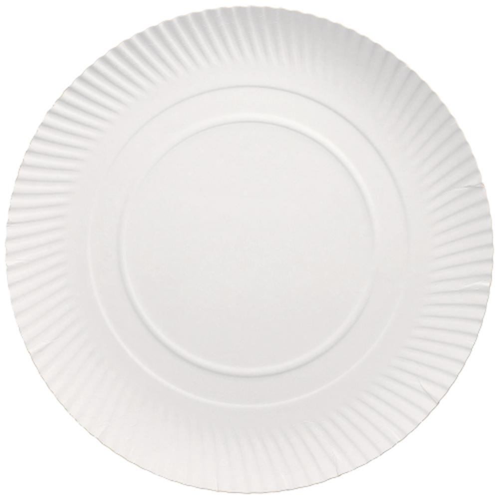 Papstar Teller, Pappe "pure" rund Ø 34 cm · 3 cm weiss