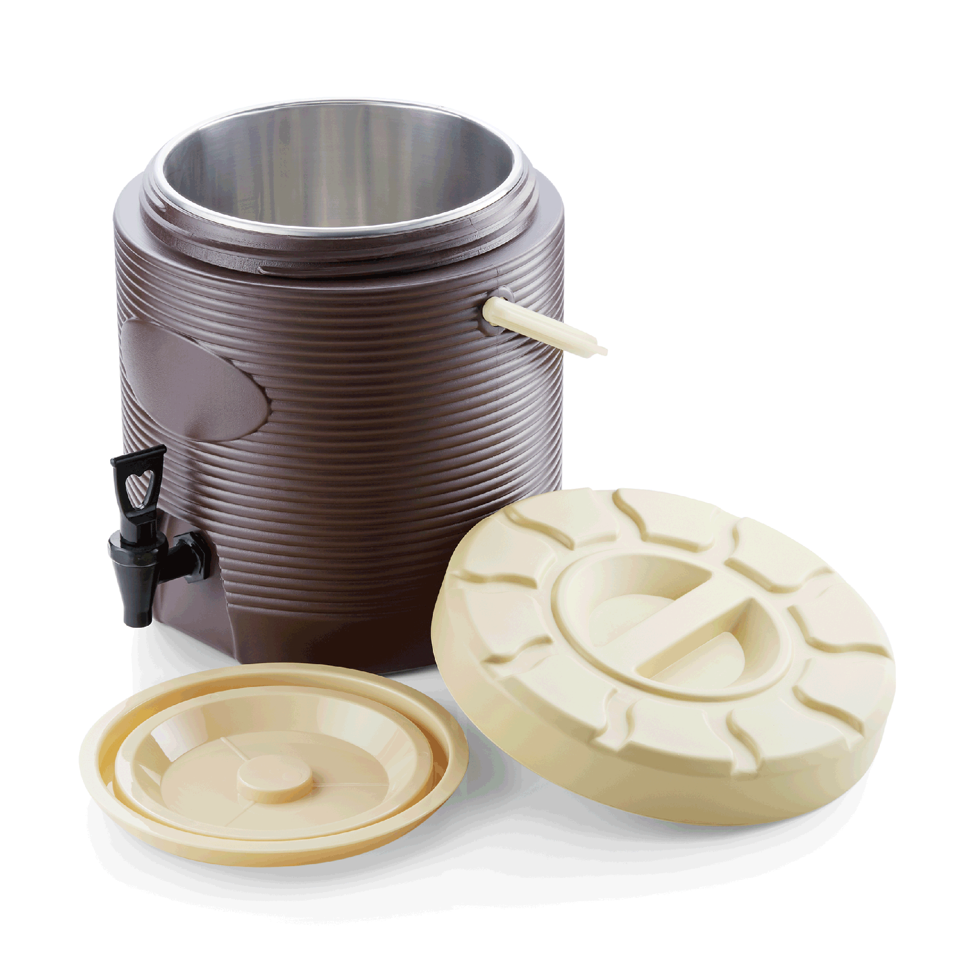 WAS Thermogetränkebehälter, 12 ltr., braun, Kunststoff mit PU-Isolierung