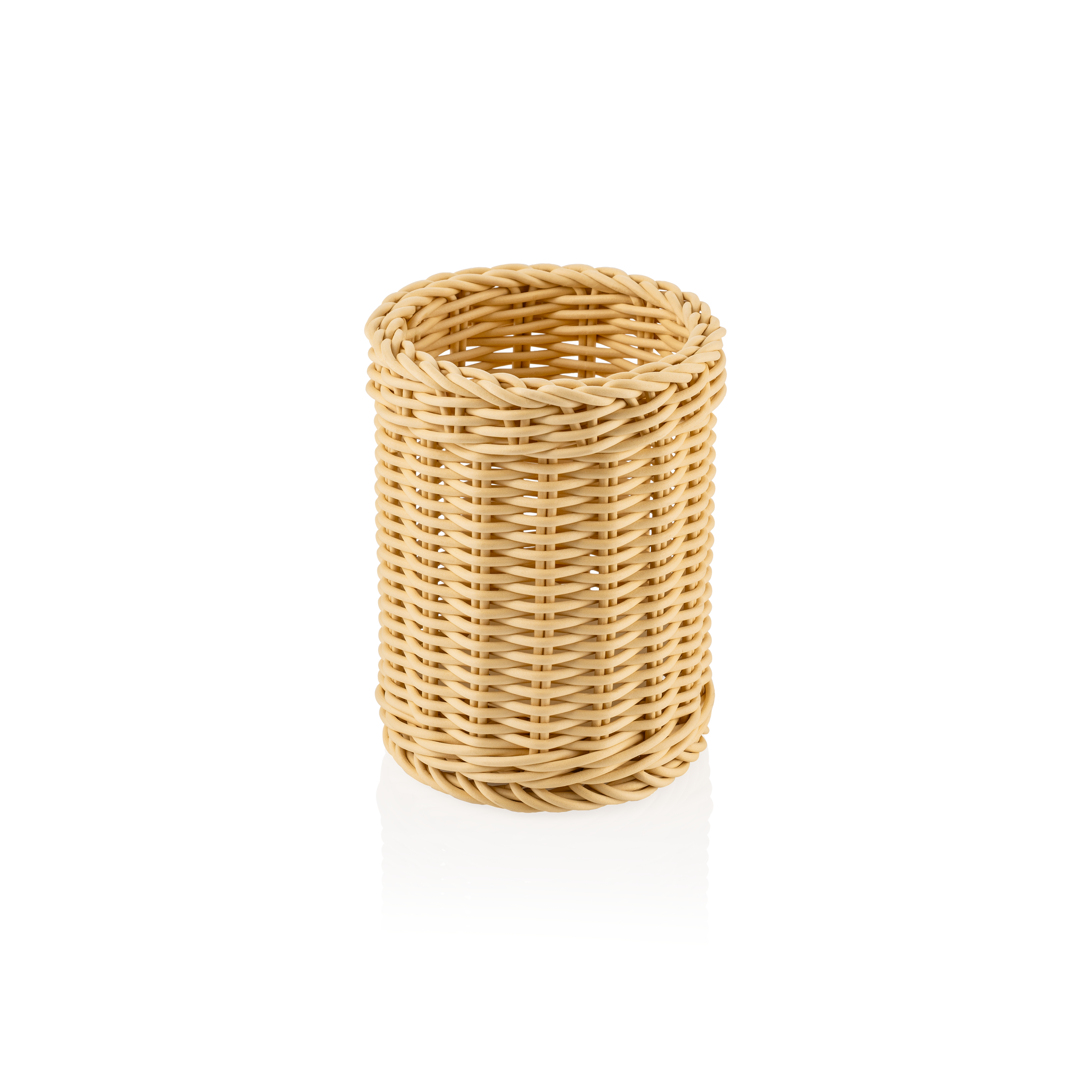 WAS Besteckkorb WEAVER PRO Systemkörbe, Ø 12 cm, Höhe 15 cm, hellbeige, Polyprop