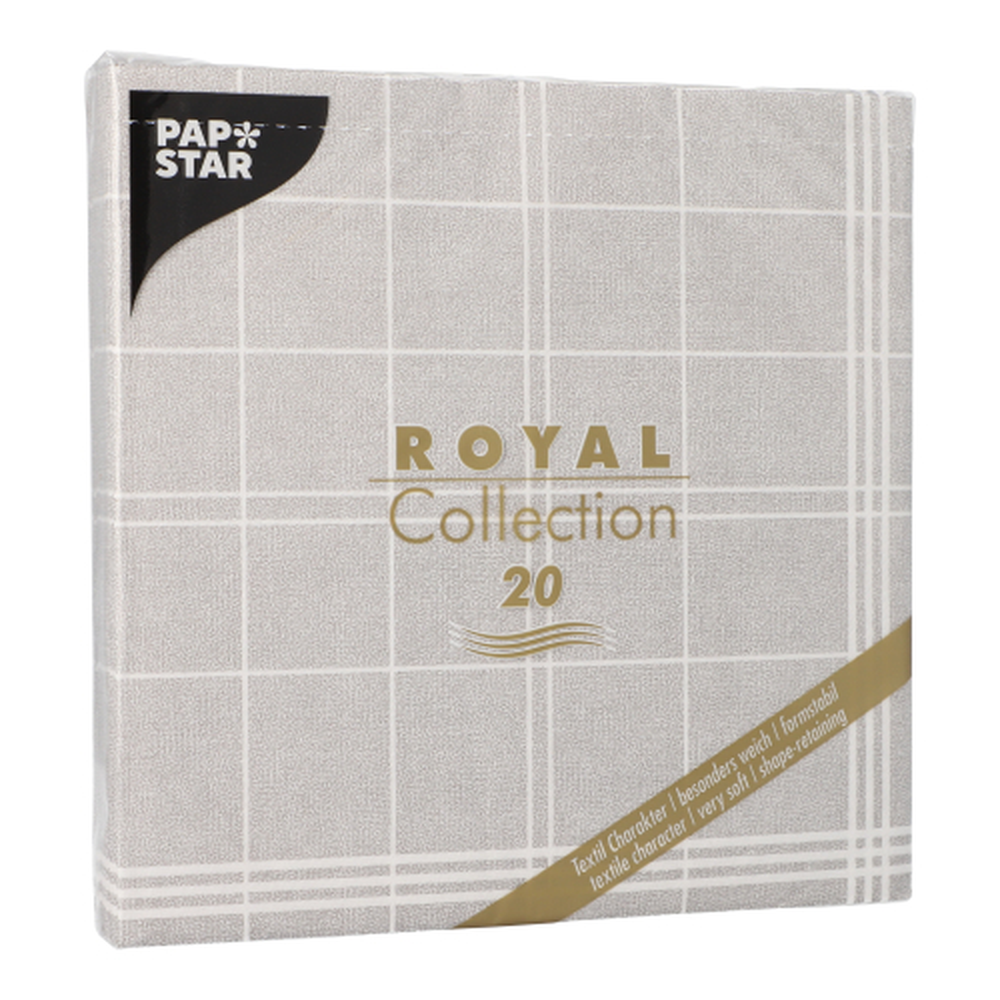 PAPSTAR Servietten ROYAL Collection 1/4-Falz 40 cm x 40 cm grau Kitchen C