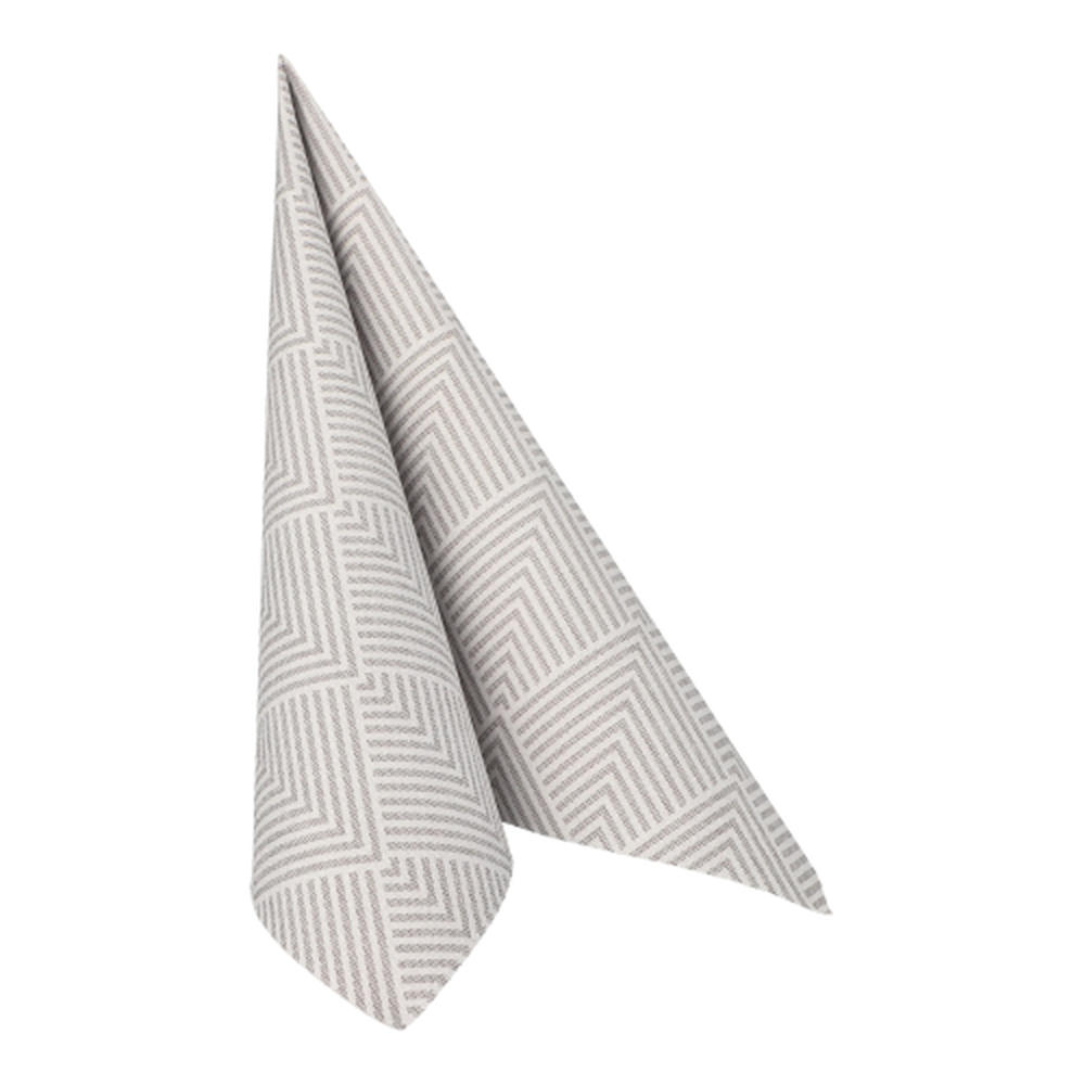 Papstar Servietten "ROYAL Collection" 1/4-Falz 40 cm x 40 cm grau "Elegance"