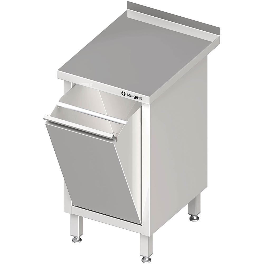 Stalgast Arbeitsschrank mit Abfallkipper, 450x600x850 mm, mit Aufkantung, versch
