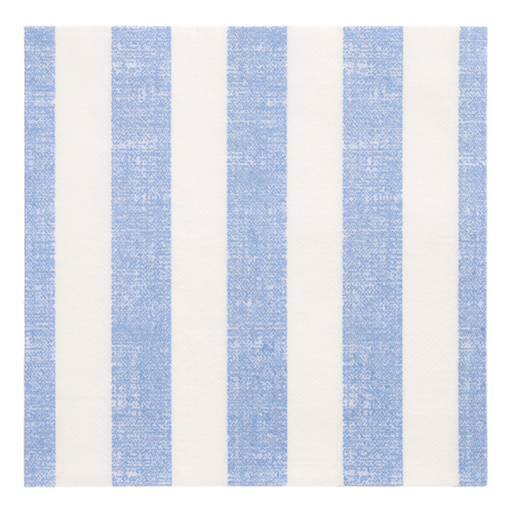 Papstar Servietten "ROYAL Collection" 1/4-Falz 40 cm x 40 cm blau "Lines"