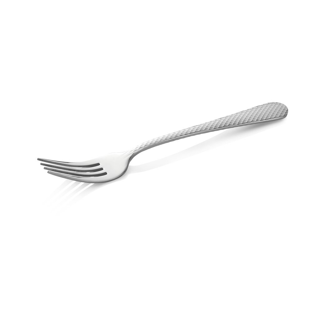 WAS Menügabel CELESTE, 21cm, mit strukturierter Oberfläche Set á 12 Stück, Chrom