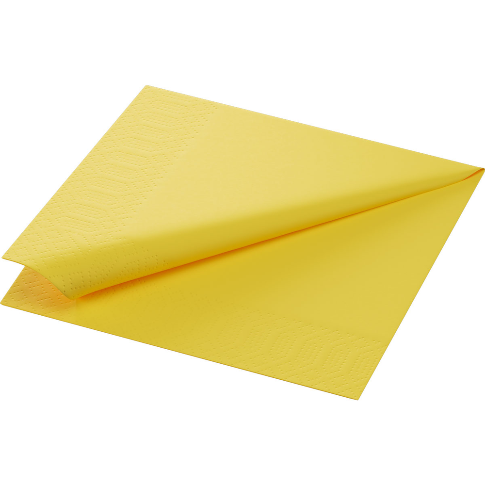 Duni Zelltuchservietten 33 x 33 cm 1-lagig 1/4 Falz gelb