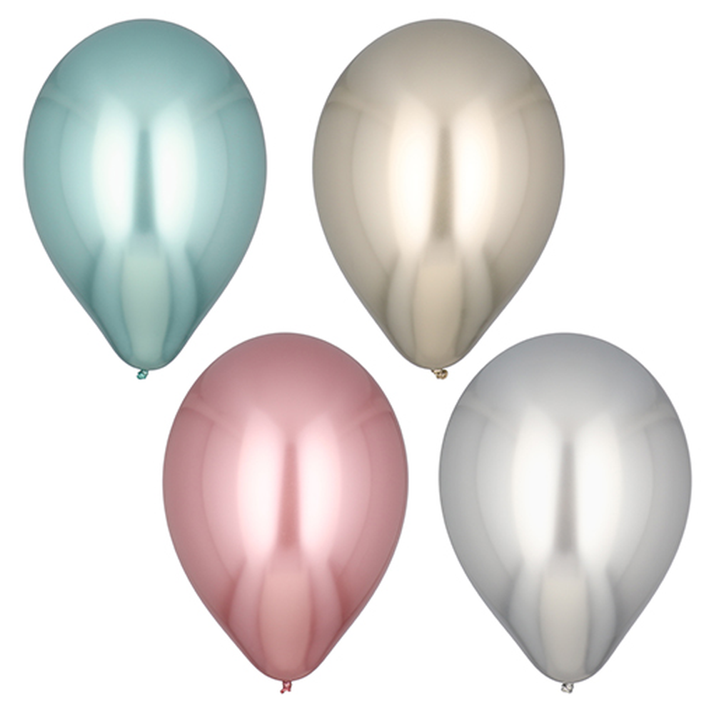 Papstar Luftballons Ø 33 cm farbig sortiert "Shiny" large
