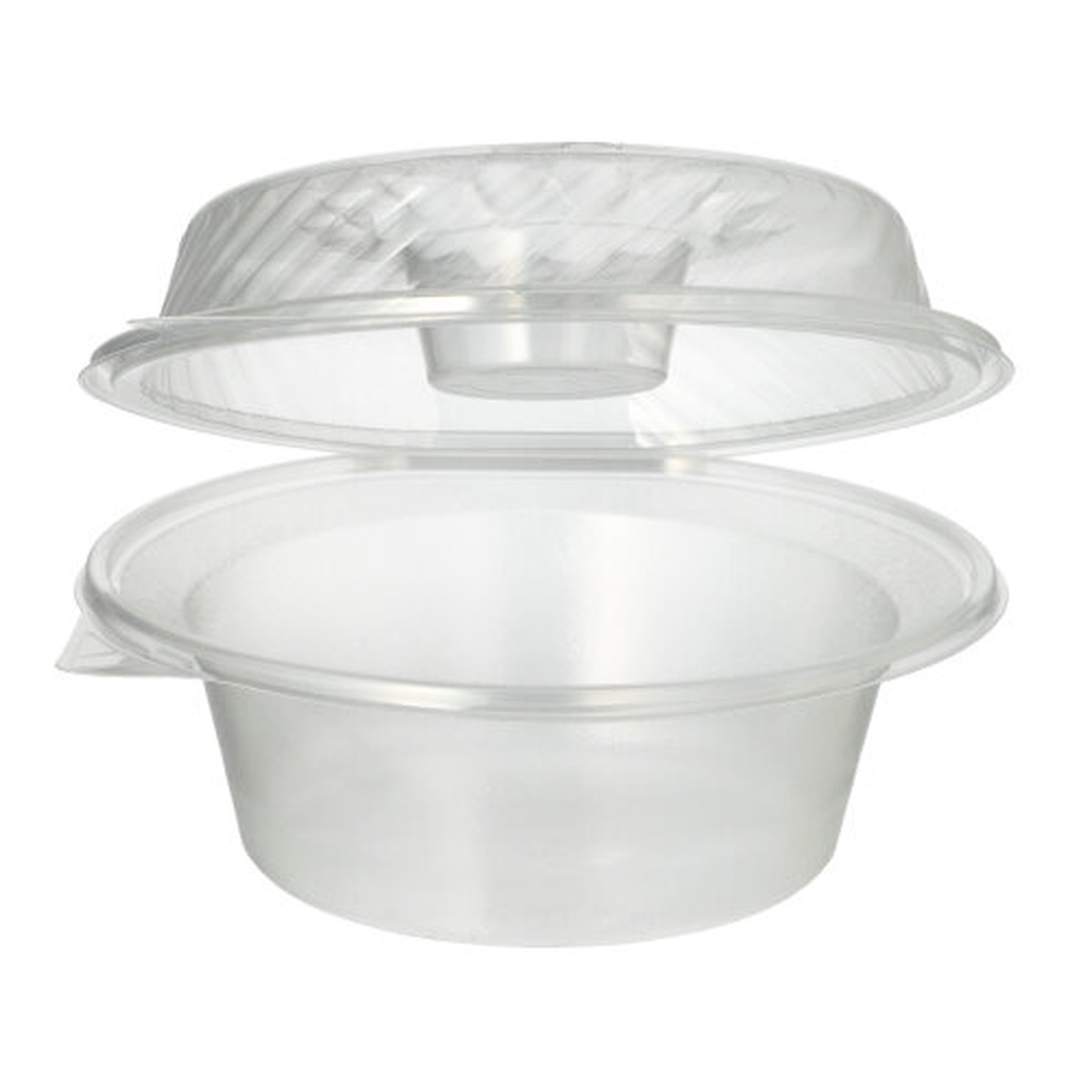 PAPSTAR Feinkost- und Salatschalen mit Klappdeckel PP rund 1400 ml 11,4 cm x