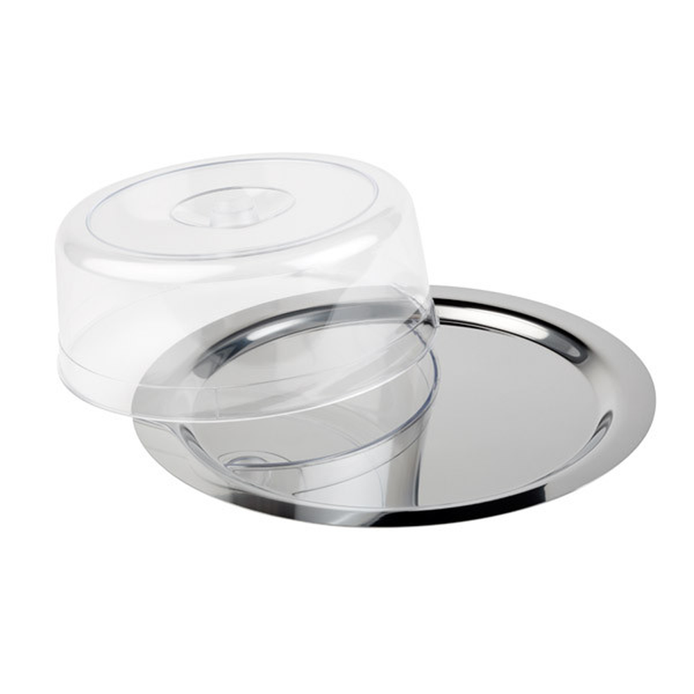 APS Tablett mit Haube -FINESSE- Ø 38 cm, H: 12 cm , 18/0 Edelstahl