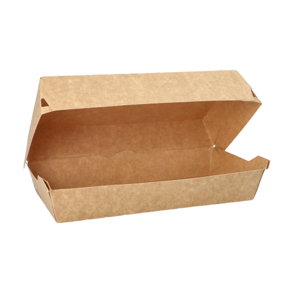 PAPSTAR Baguetteboxen, Pappe pure 7,5 cm x 10,7 cm x 22 cm braun 100% Fai