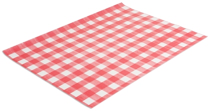 Contacto Wachspapier, Karomuster rot-weiß, 500 Blatt