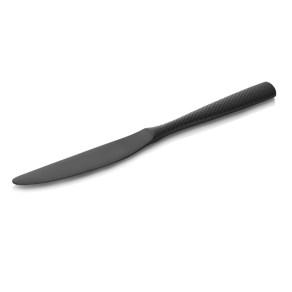 WAS Menümesser ONYX SHADOW, 23, 5strukturierte Oberfläche, PVD-Beschichtung schw